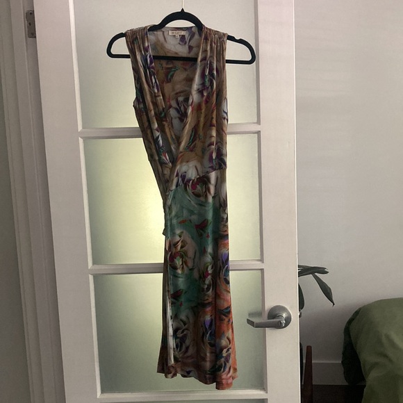 ETRO Y2K vintage rose abstract floral wrap dress, size 40 - Picture 11 of 16